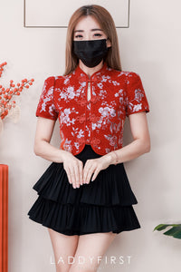 【S68135】【LFW独家小圆饼】【直播间搭配】双层蛋糕百褶荷叶边高腰显瘦西装裙子，内层防走光短裤 ❤️❤️ 【C-R3-C5】