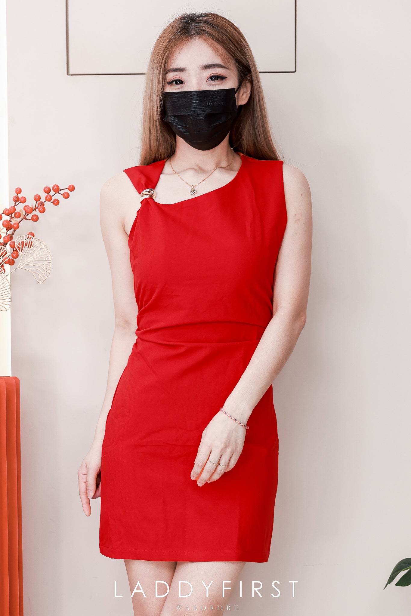 【D81188】高品质优雅气质极简简约收腰版西装无袖连身裙子 ❤❤【A-R1-C6】