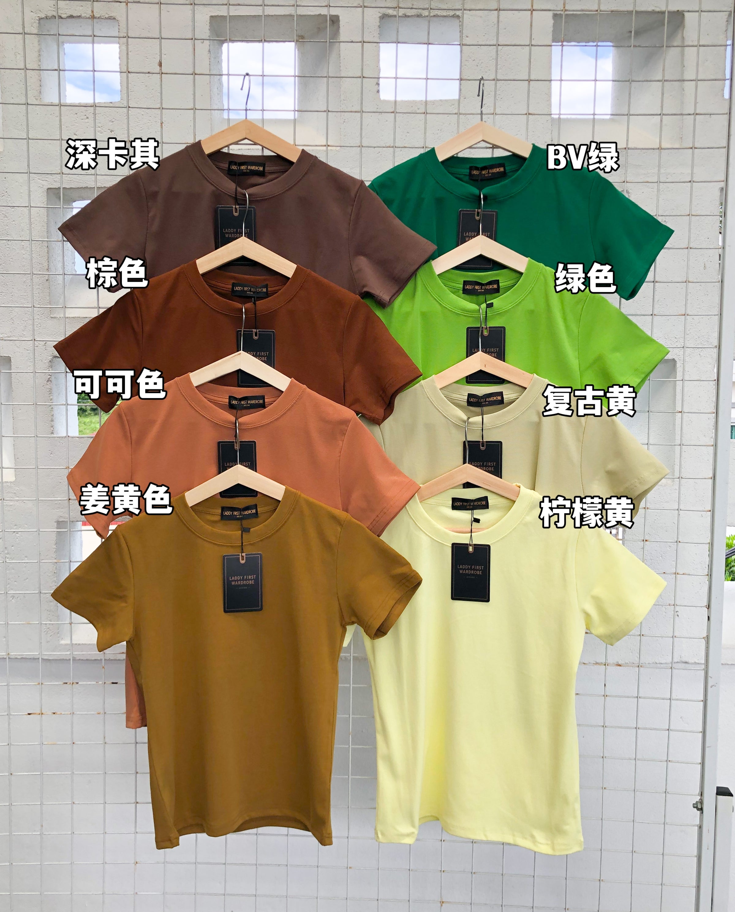 【T821】独家爆款高品质纯棉弹力圆领短袖日常简约休闲百搭上衣 🔥🔥【A-R2-C2】