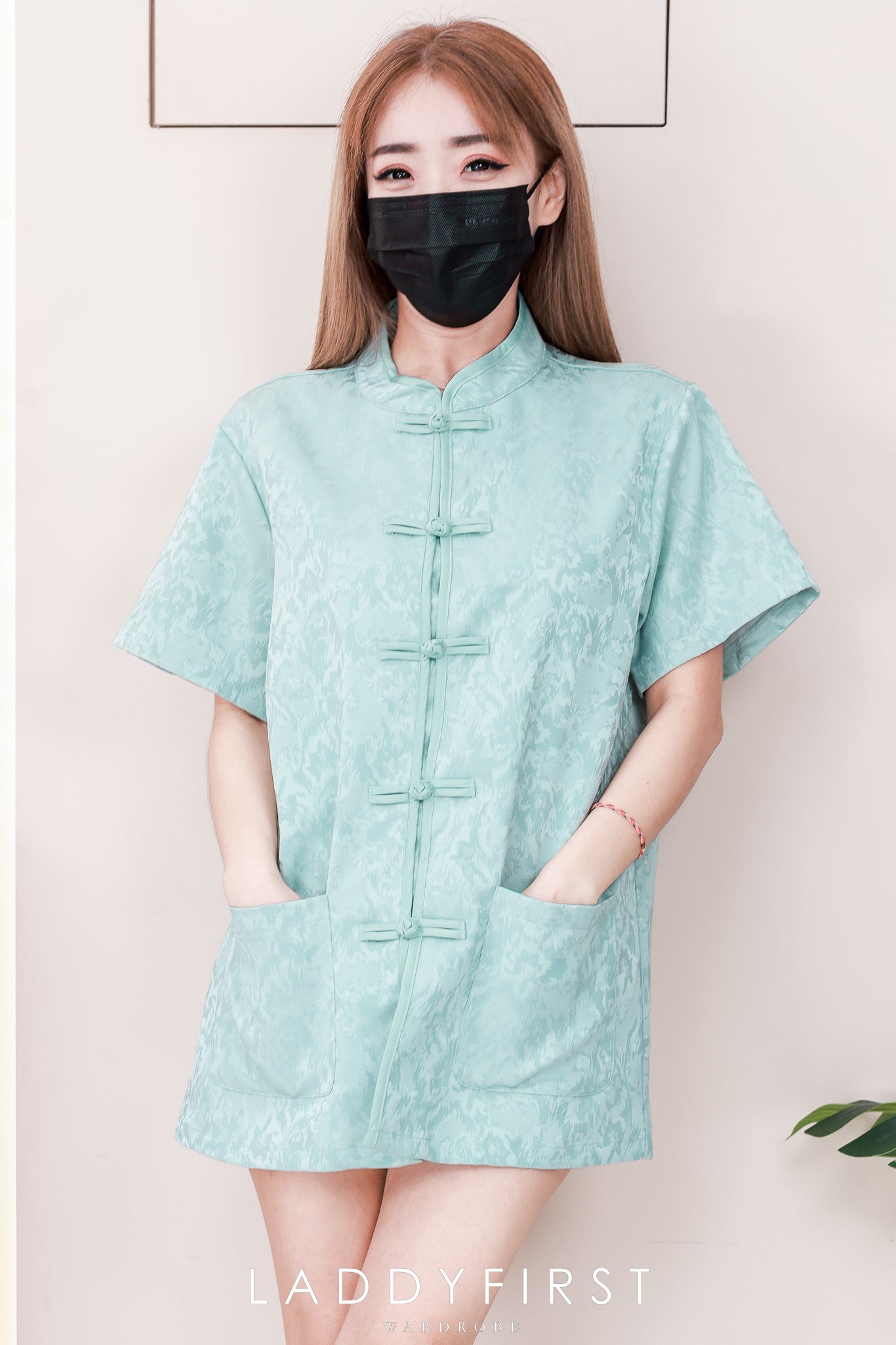 【T16966】高品质高端新中式国风男装唐装缎面旗袍上衣，有口袋 ❤❤