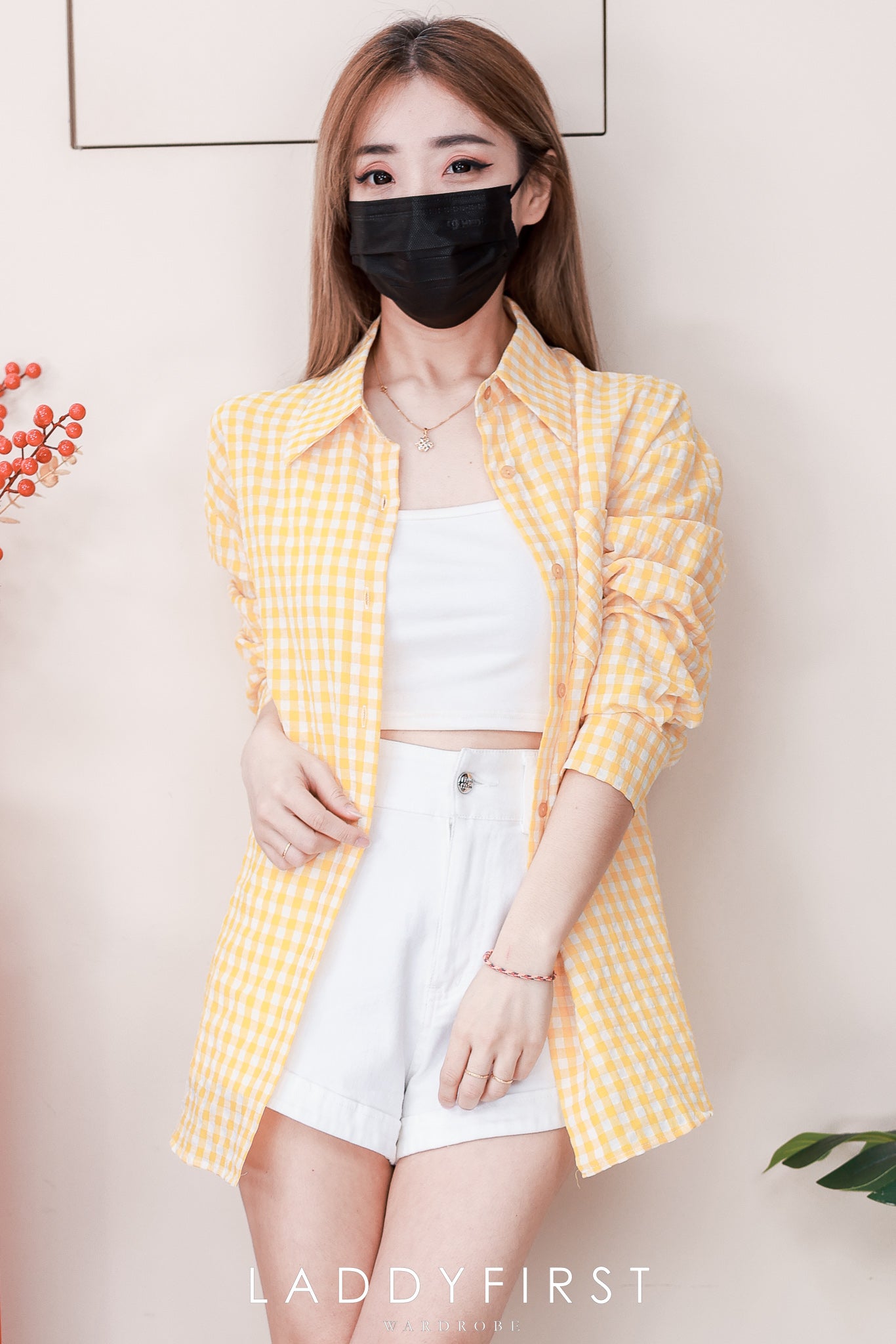 【JK2125】高品质韩式翻领长袖各自风男朋友衬衫上衣外套，有口袋 ❤❤