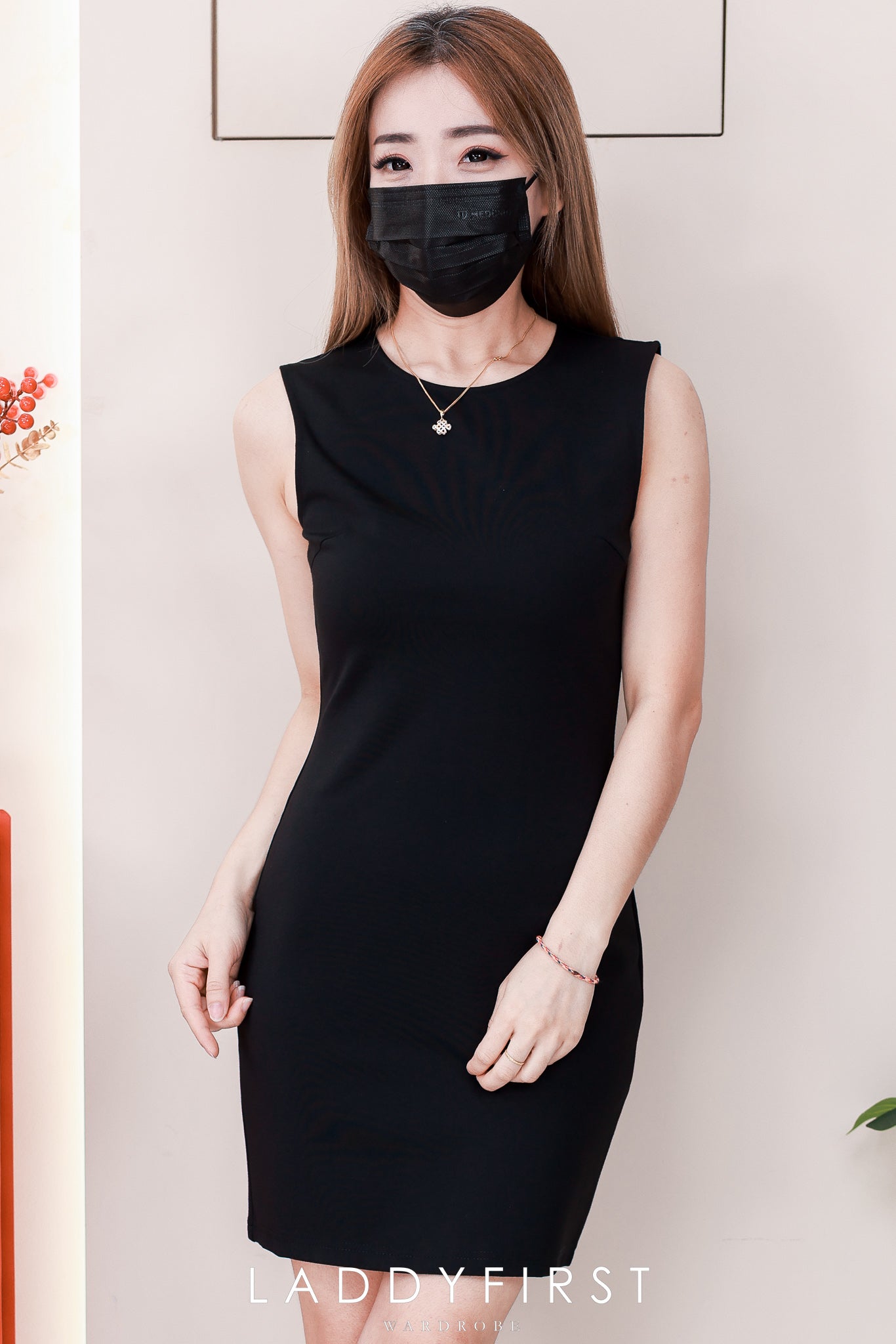 【D17154】高品质极简简约西装无袖连身裙子 ❤❤【A-R2-C4】