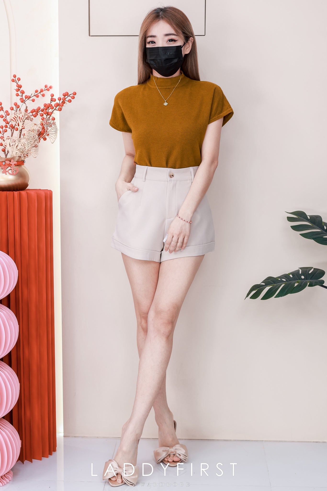 【S82622-1】⚡补货预订款⚡高品质西装极简简约A字百搭高腰短裤，有口袋 ❤️❤️