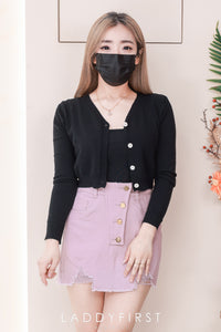 【S121537】高品质设计破洞边牛仔COTTON  JEANS高腰百搭裙子，后腰伸缩弹力有口袋 ❤️❤️【D-R1-C6】