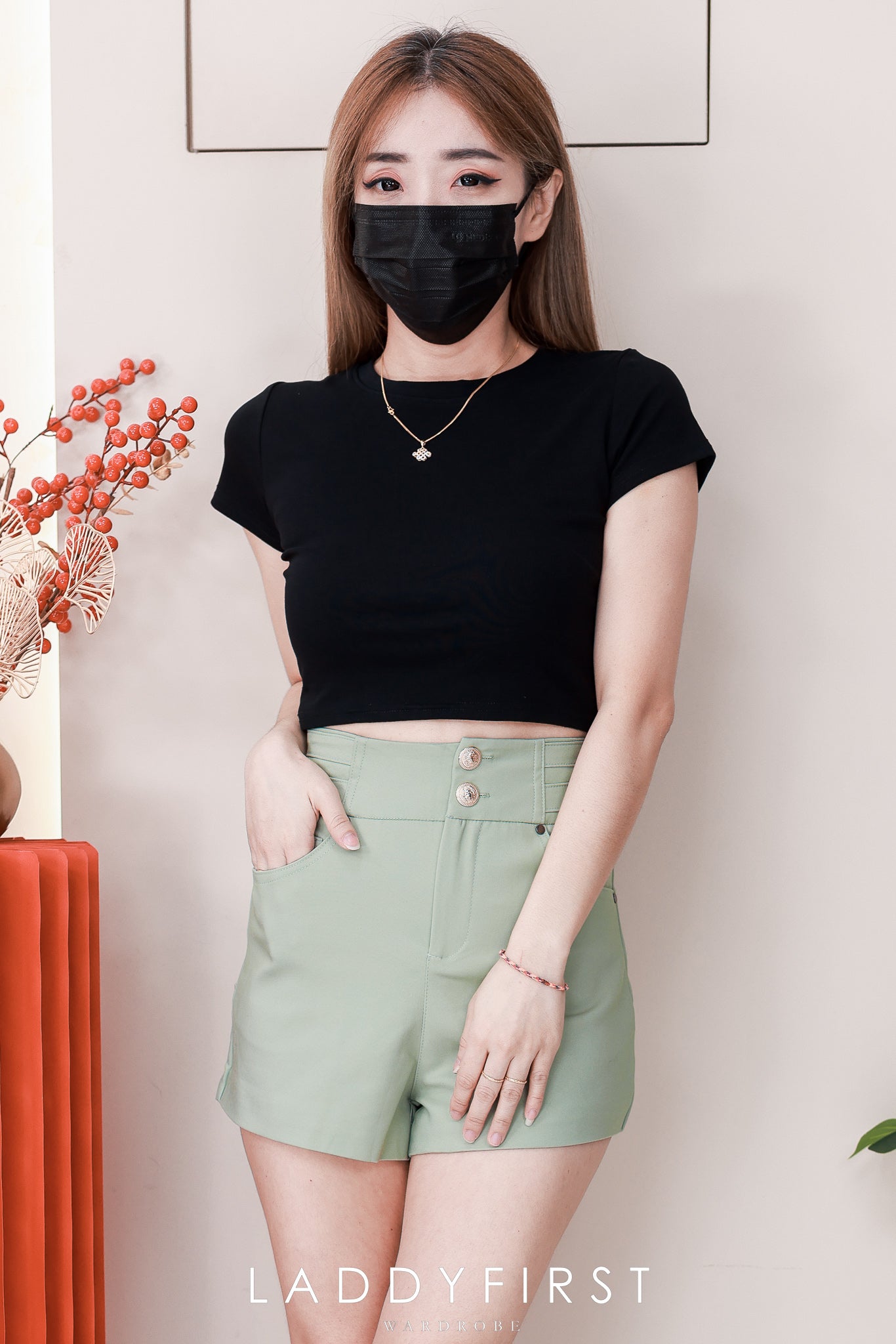 【S120053】高品质收腰显瘦版型西装高腰百搭短裤，有口袋 ❤️❤️