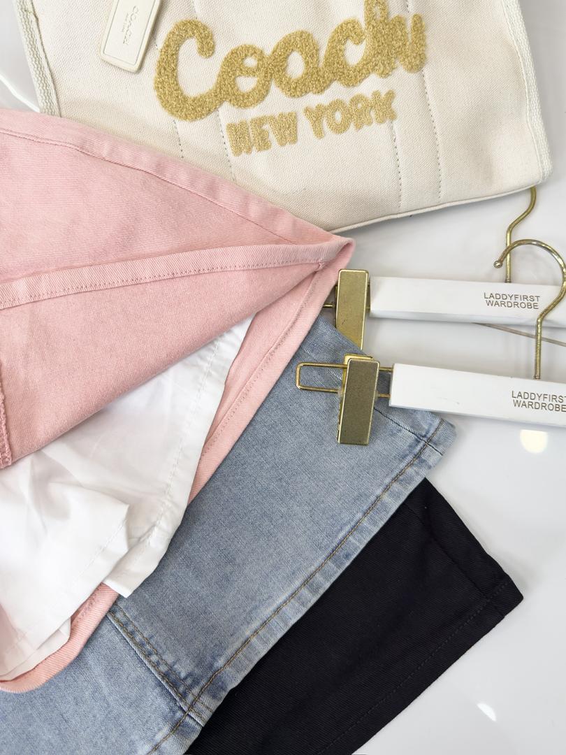 【S9546】高品质简约高腰显瘦A字牛仔百搭裙子，内层有里布短裤有口袋 ❤️❤️【D-R3-C3】