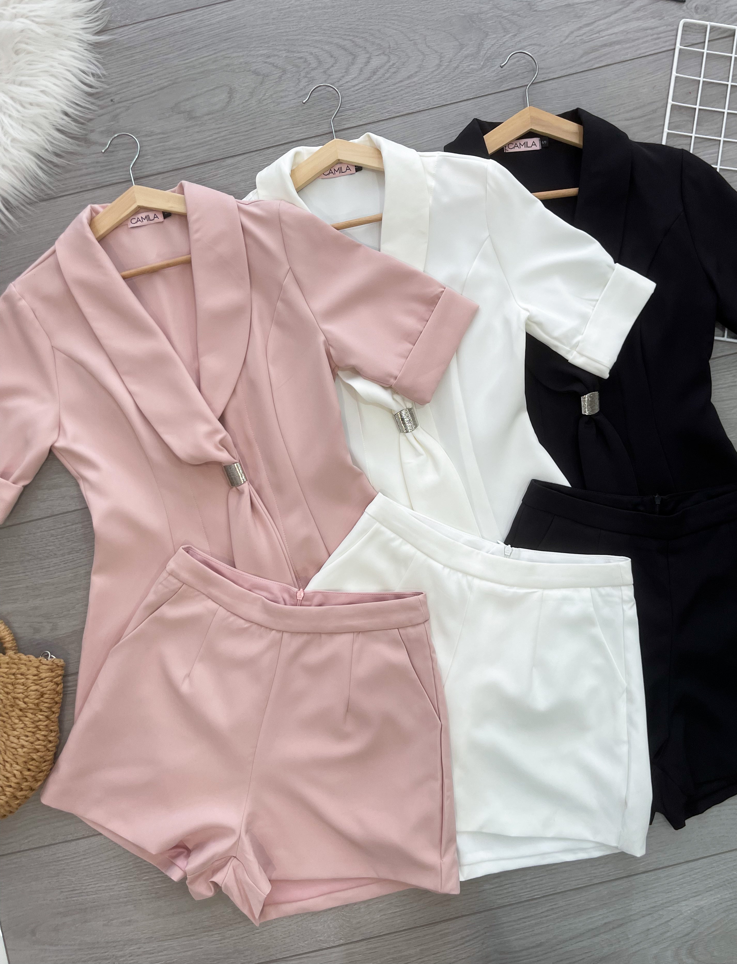 【SS21804 / 91311】【补厂家现货⚡️⚡️】高品质两件式气质御姐风西装时尚套装 收腰西装连衣裙/外套➕西装高腰百搭短裤，有口袋 ❤️❤️