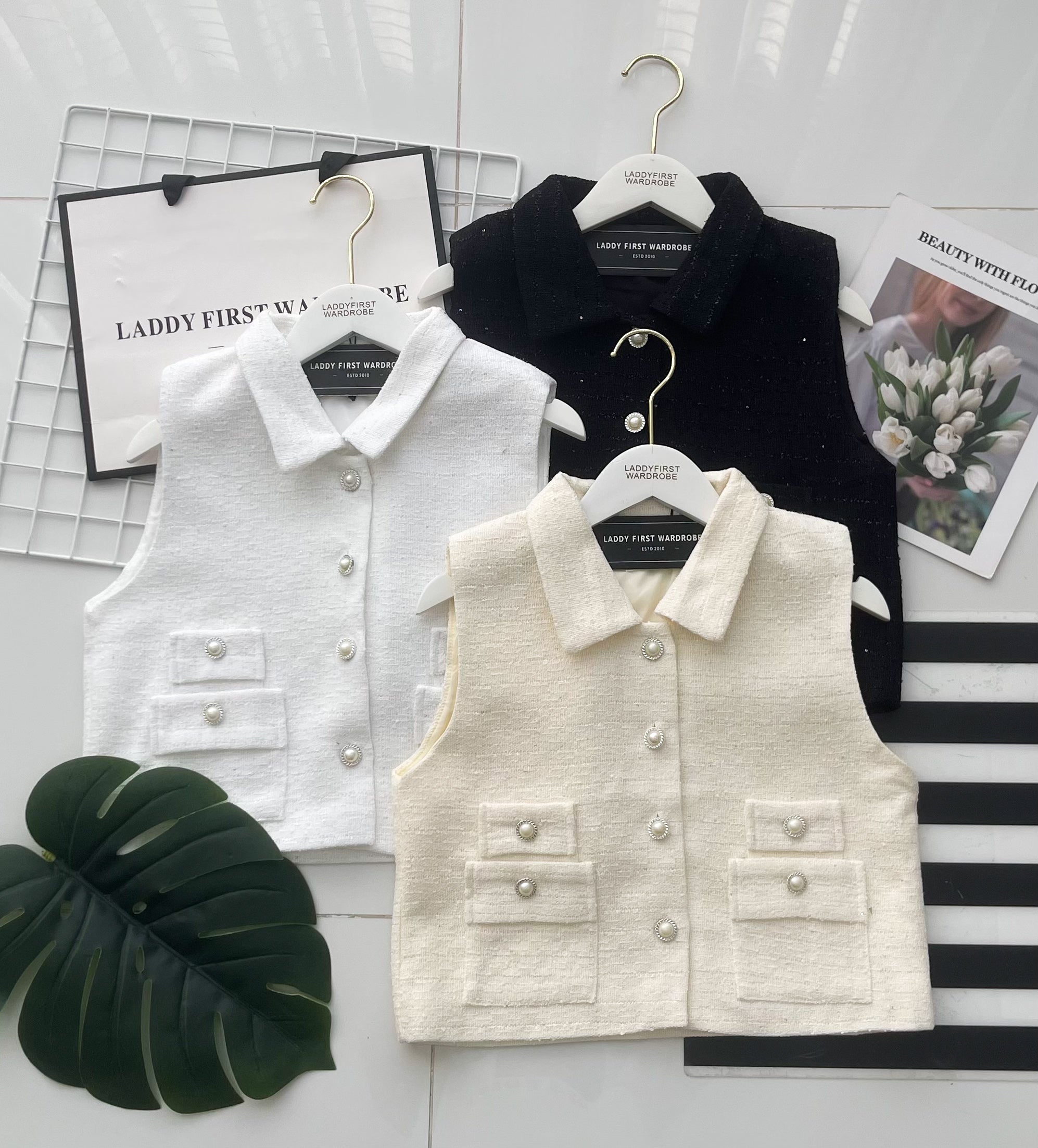 【T2792】高品质高端气质名媛风小香风马甲式上衣/外套 ❤❤