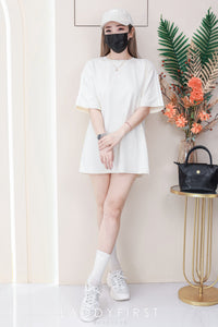 【O1166】高品质三件套男女同款圆领短袖三叶草刺绣Oversized 休闲上衣➕帽子➕袜子 ❤❤【A-RU-1】