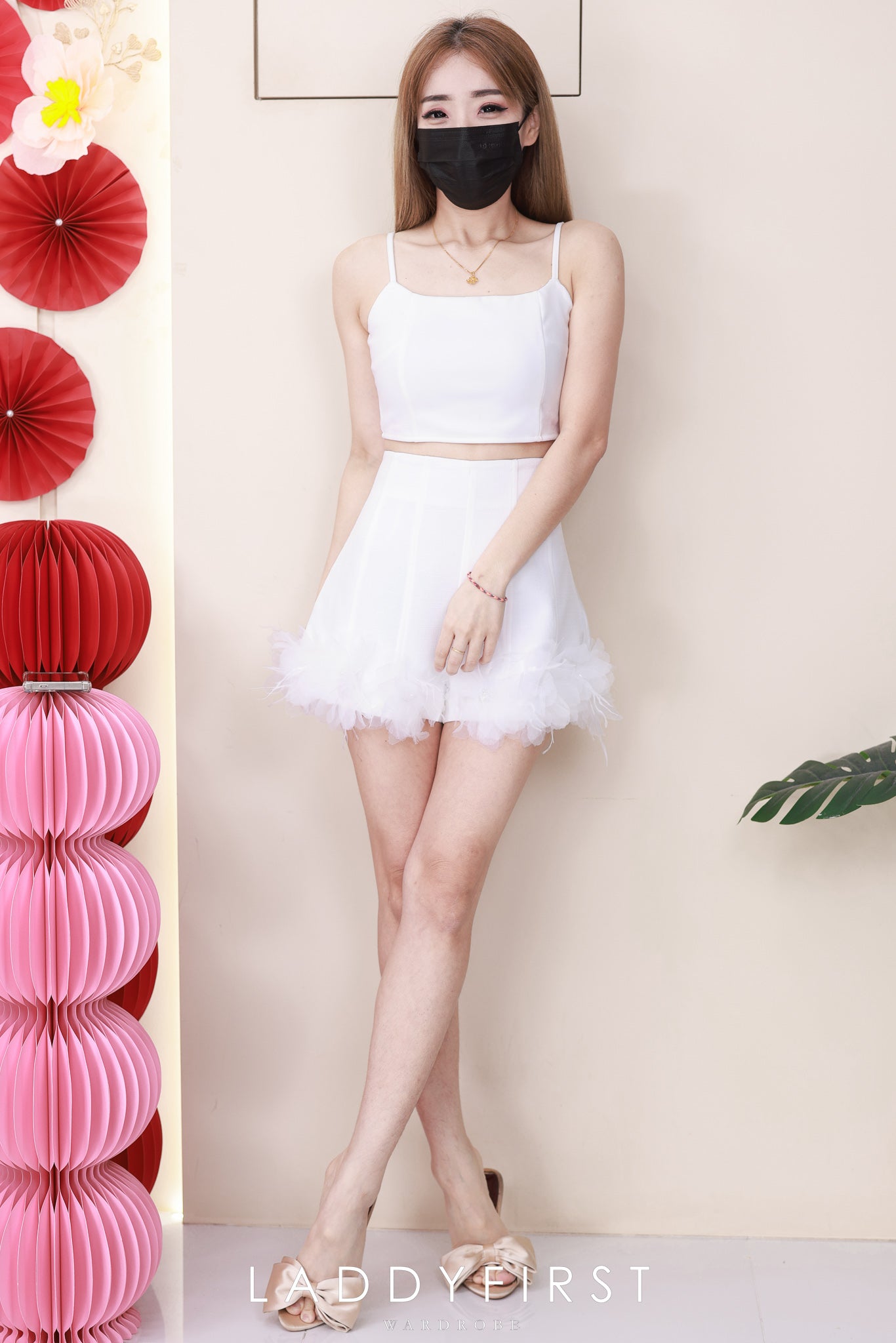 【S25213】【补厂家现货⚡️⚡️】高品质高端仙子立体花瓣小香风高腰短裤 ❤️❤️