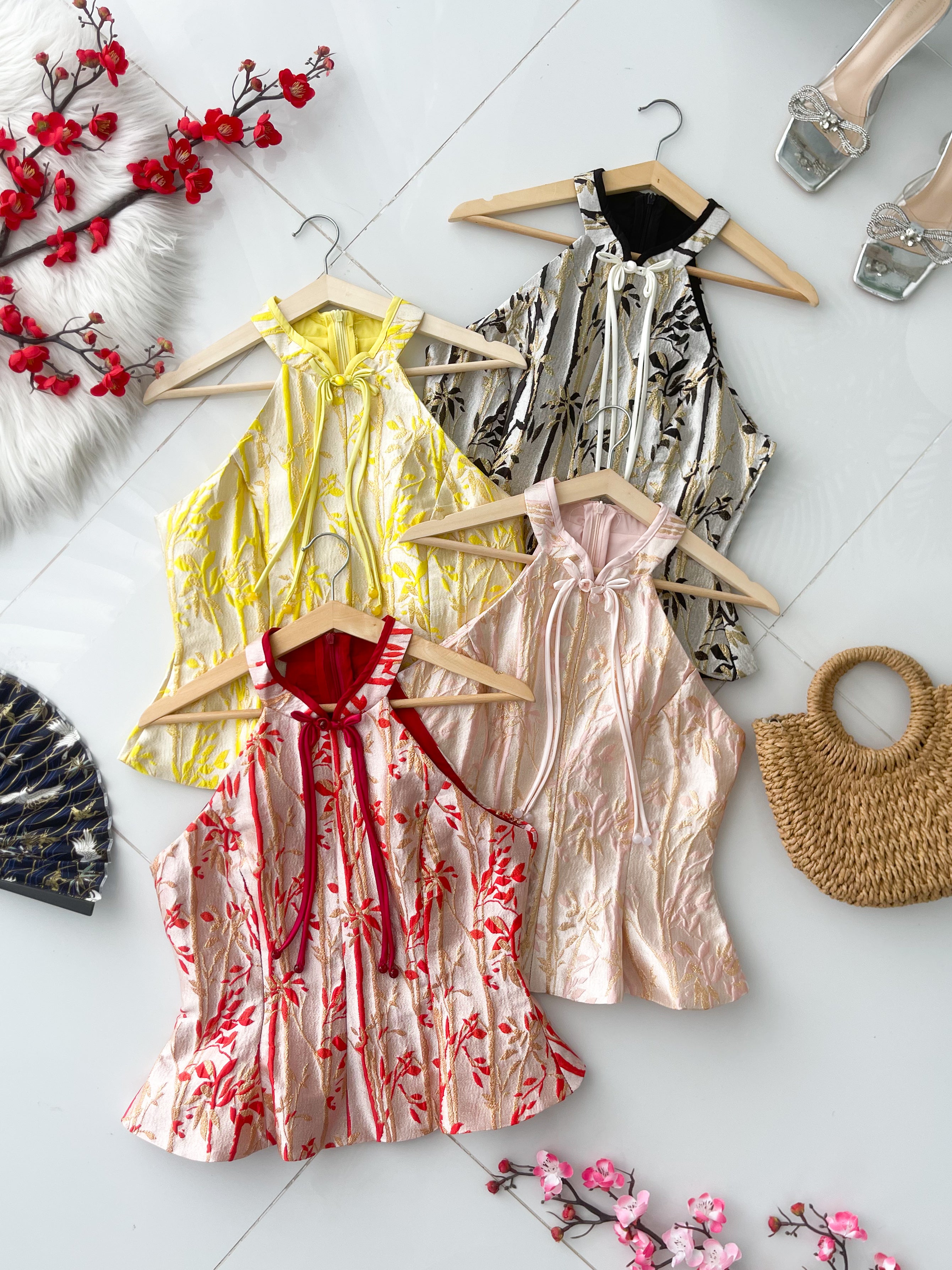 【T14543 / 37573】高品质高端气质收腰版提花旗袍上衣 ❤❤