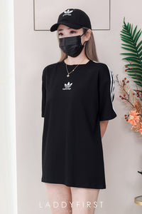 【O1166】高品质三件套男女同款圆领短袖三叶草刺绣Oversized 休闲上衣➕帽子➕袜子 ❤❤【A-RU-1】