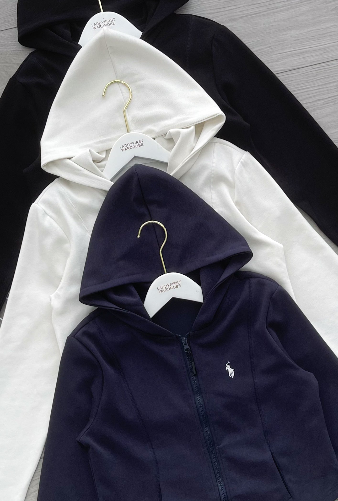 【JK25212】高品质polo刺绣连帽长袖卫衣外套❤❤