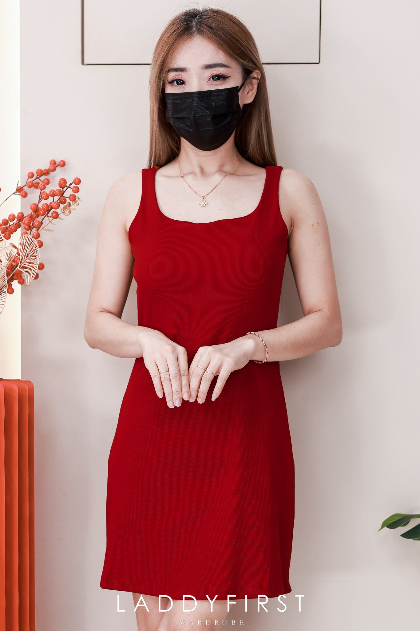 【D82540】高品质带胸垫螺纹弹力无袖慵懒连身裙子 ❤❤【A-R2-C1】