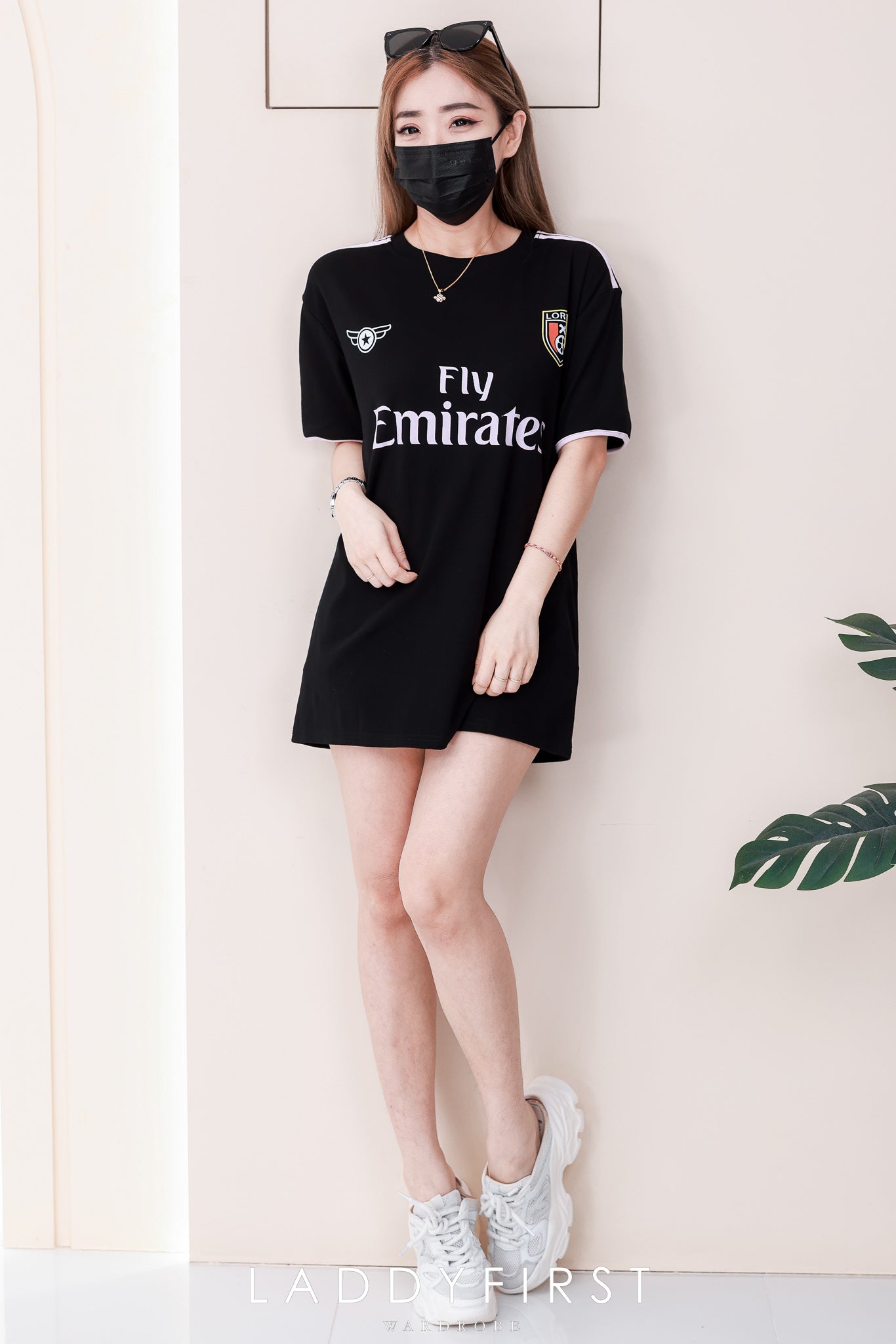 【T14259 / 9060】高品质圆领字母拉线设计OVERSIZED 上衣 ❤❤【A-R2-C5】