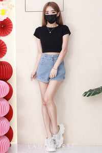 【S4978 / 19887】高品质简约休闲COTTON JEANS牛仔百搭短裤，有口袋 ❤️❤️ 【A-R1-C2】