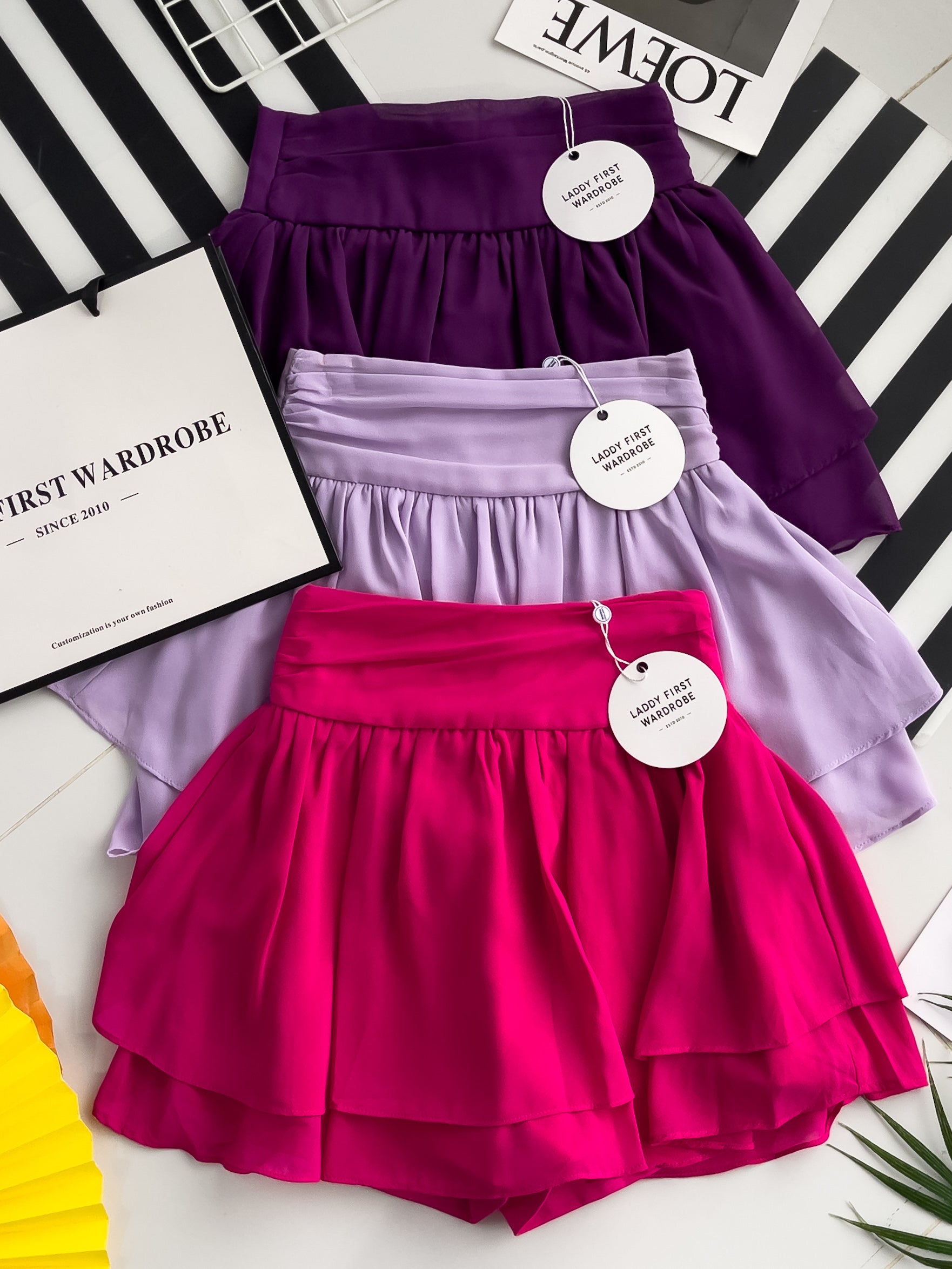 【S681131】‼️爆单王再次到货‼️【独家小圆饼】高质量西装拼雪纺蓬蓬高腰裙子【A-R3-C4】