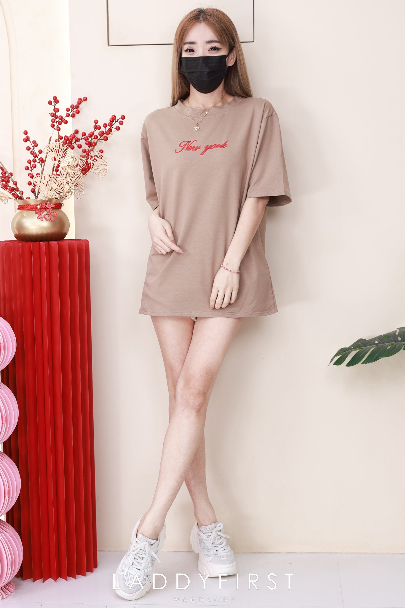 【T82997】高品质New york 刺绣宽松纯棉日常oversized百搭上衣 ❤❤