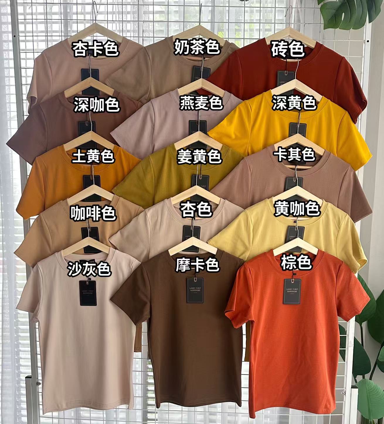 【T5544】独家爆款高品质纯棉高弹圆领短袖日常百搭上衣 #百搭必备款 #非常推荐 #多色 ❤️❤️ 【B-R1-C6】