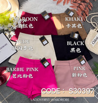 【S30397】独家爆款西装高腰休闲百搭短裤，内层有里布，有口袋【A-R2-C4】