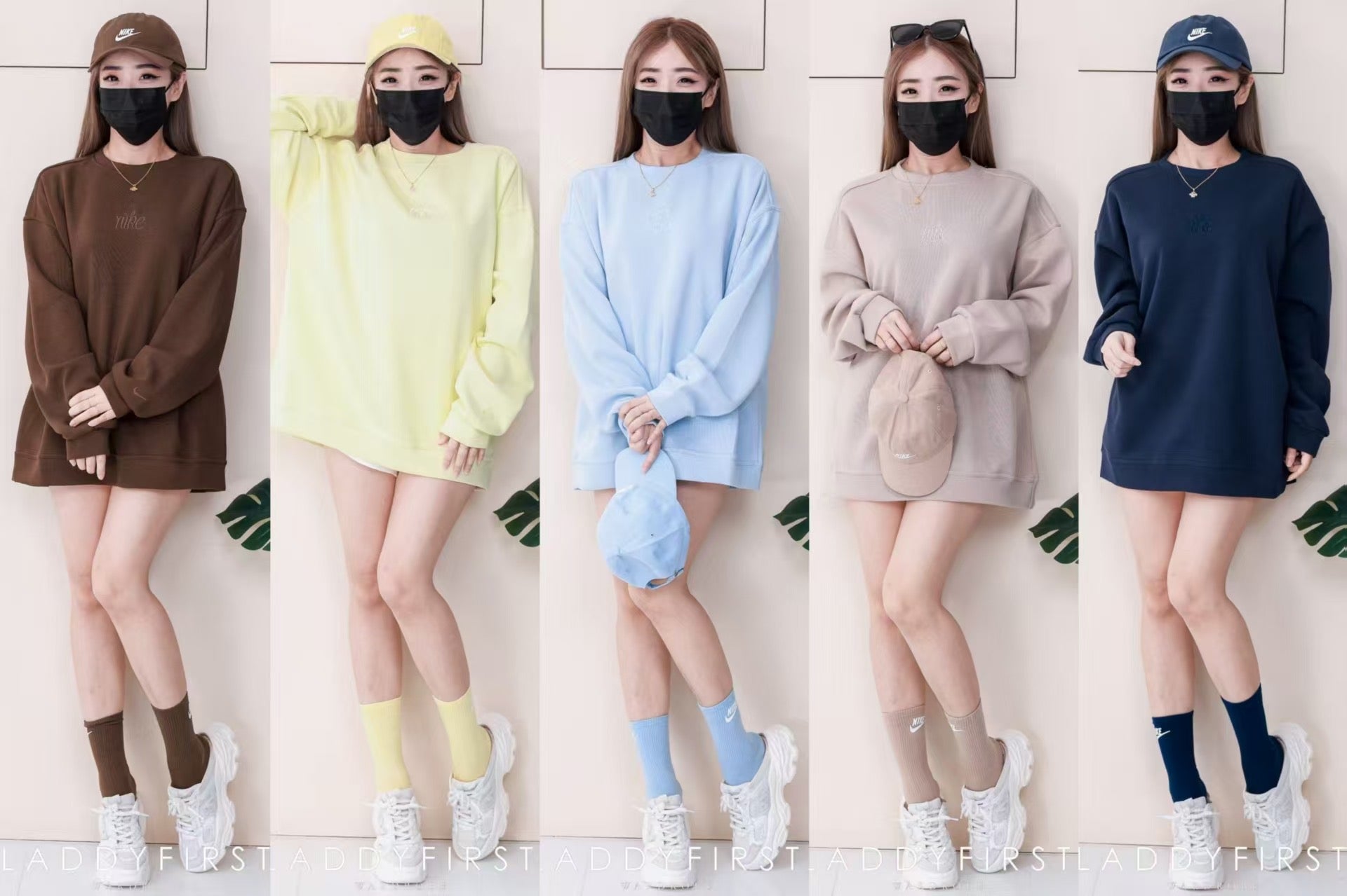 【O80220-1】⚡补货预订款⚡高品质三件套男女同款厚实卫衣棉Oversized 潮流时尚长袖上衣 ❤️❤️ 上衣👕➕帽子🧢➕袜子🧦