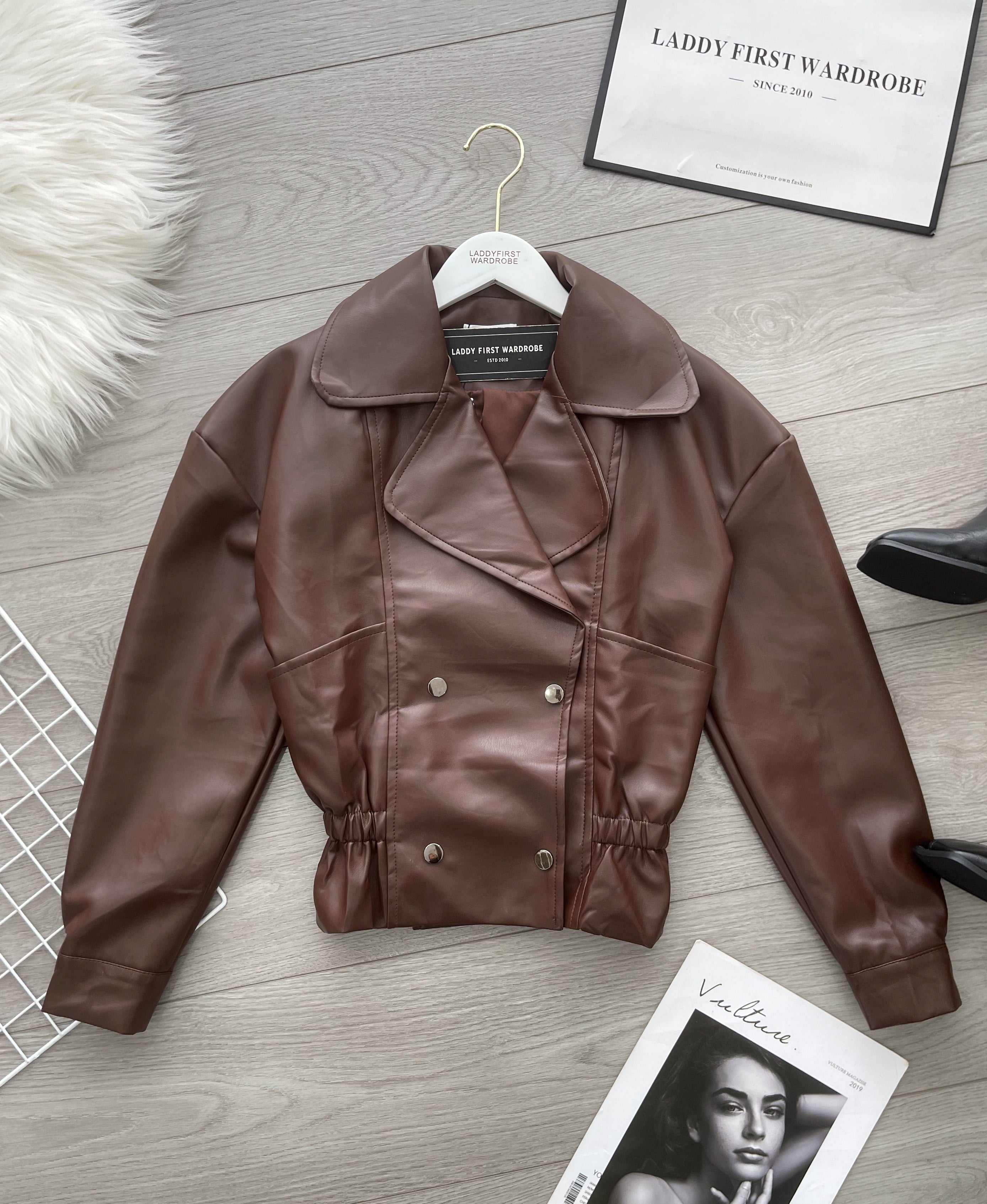 【JK2704】高品质复古骑士风气质皮革长袖外套 ❤️❤️