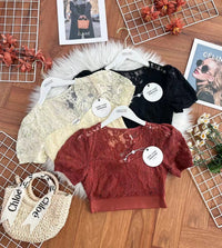 【SS3433】【网站福利款✨】【LFW独家小圆饼】高品质两件式高端气质时装套装 短袖蕾丝时装上衣➕中长款西装高腰裙子 ❤️❤️【D-R3-C5】