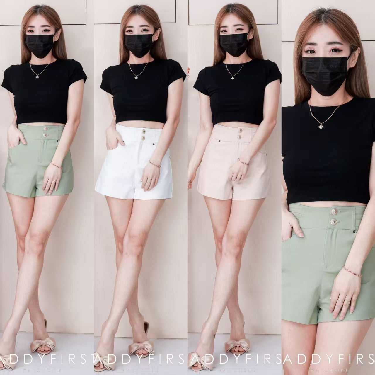 【S120053】高品质收腰显瘦版型西装高腰百搭短裤，有口袋 ❤️❤️
