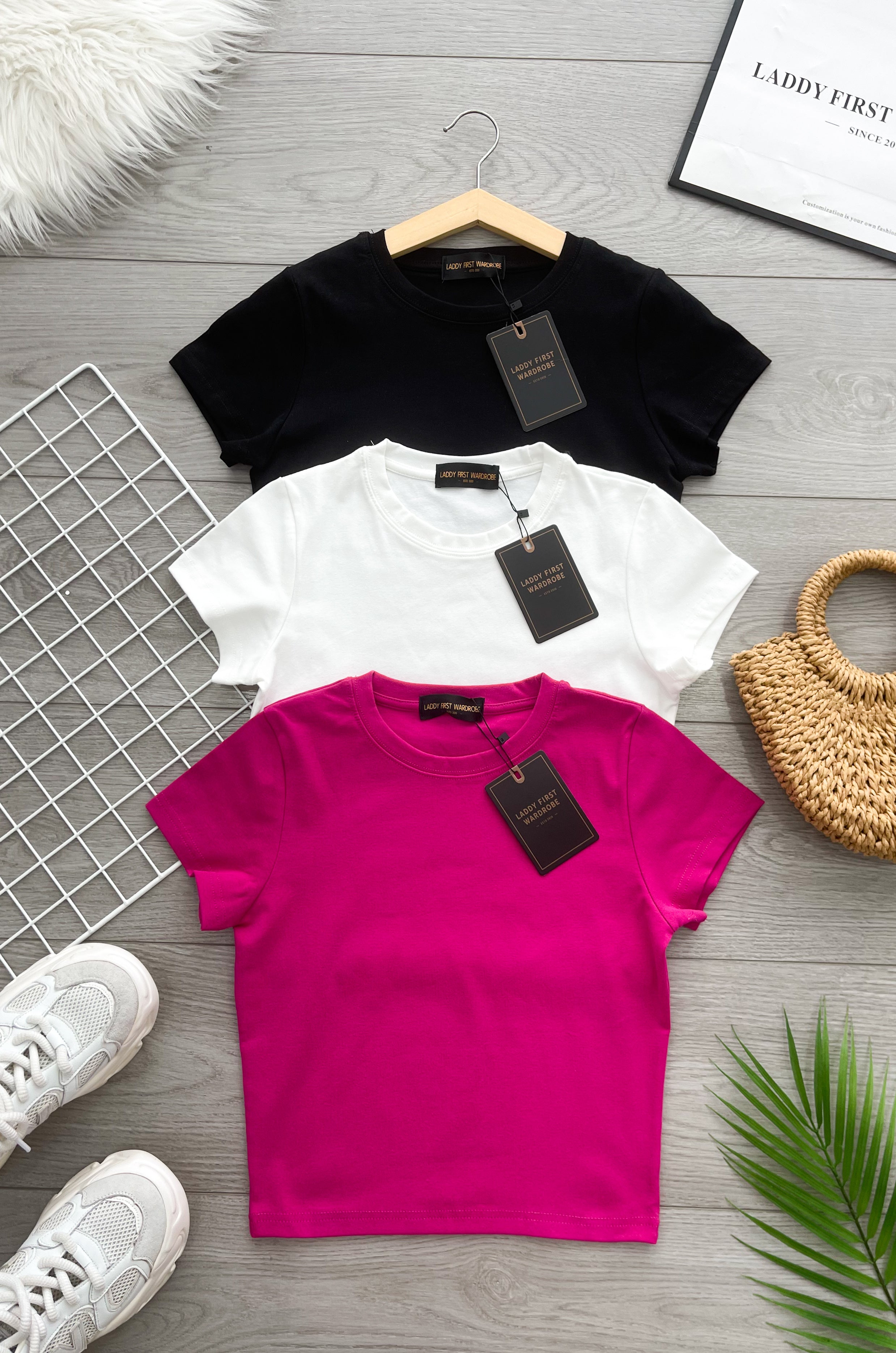 【T009-1】⚡补货预订款⚡高品质纯棉弹力圆领短袖日常简约休闲百搭上衣 ❤️❤️