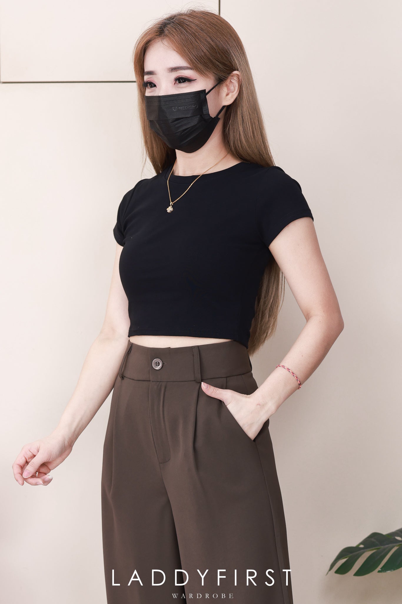 【L83012】高品质西装垂感阔脚高腰百搭长裤，有口袋 ❤️❤️【B-R2-C2】