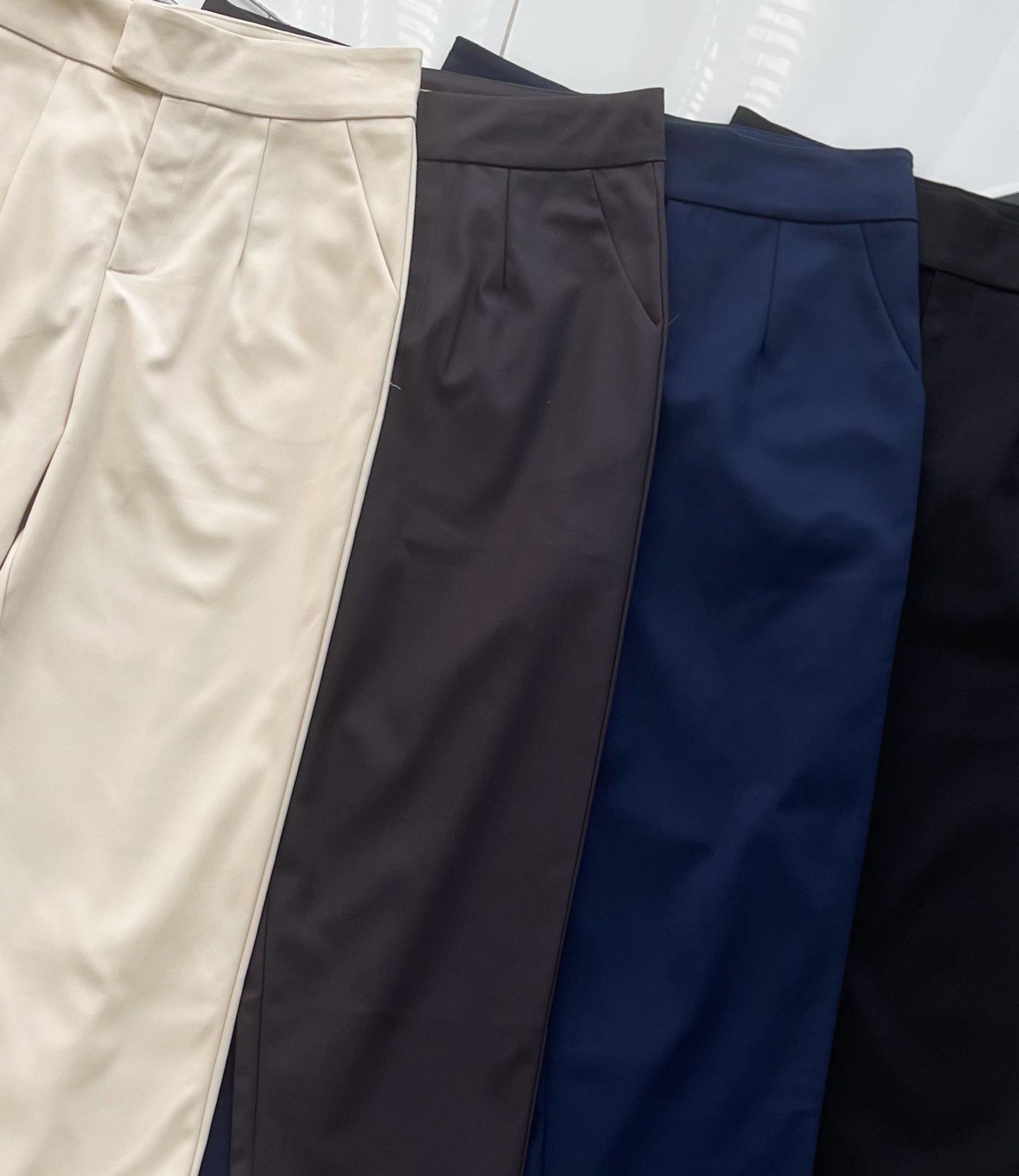 【L80390】高品质OL西装高腰九分长裤，有口袋 ❤️❤️