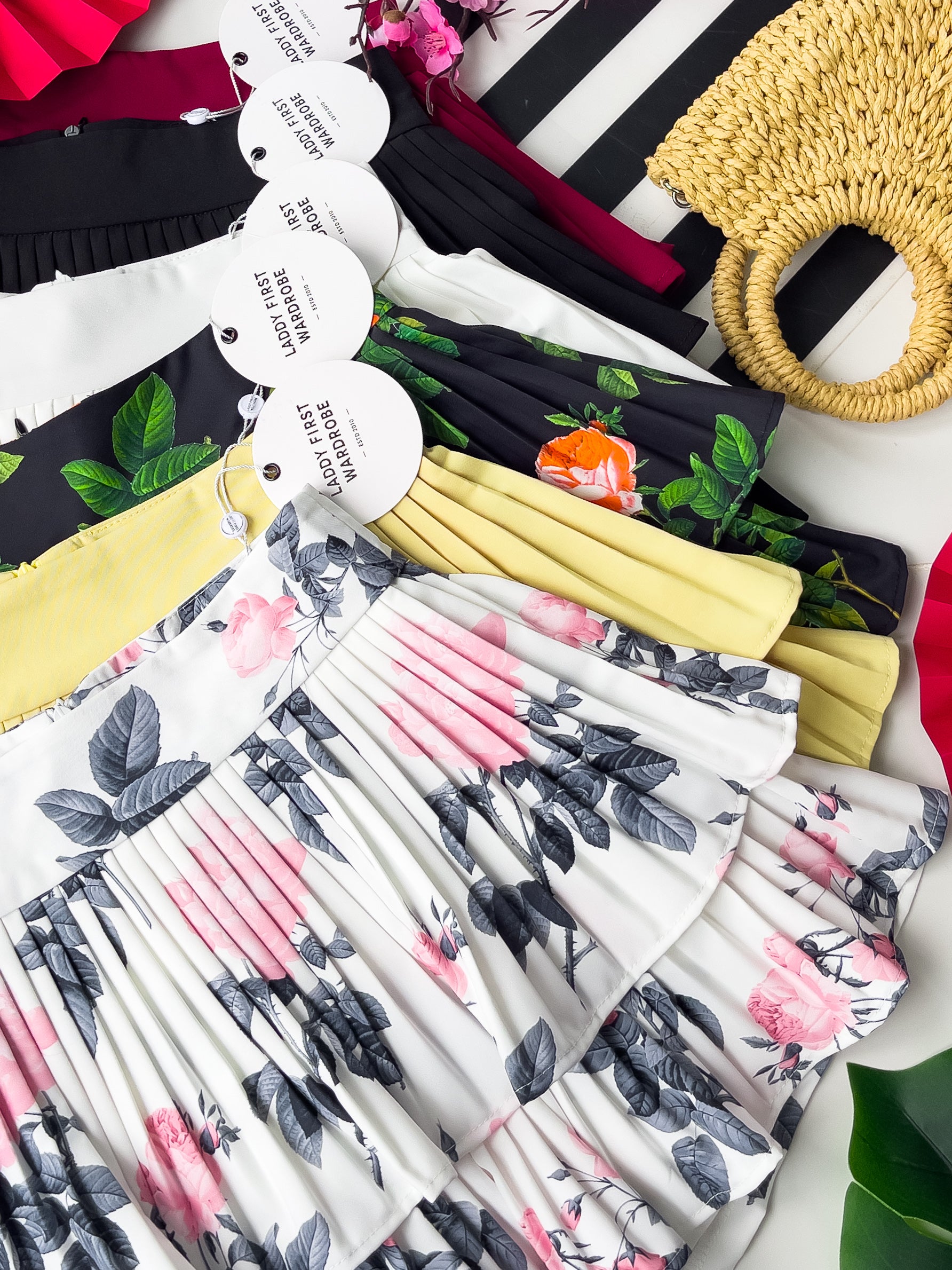 【S68135】【LFW独家小圆饼】【直播间搭配】双层蛋糕百褶荷叶边高腰显瘦西装裙子，内层防走光短裤 ❤️❤️ 【C-R3-C5】