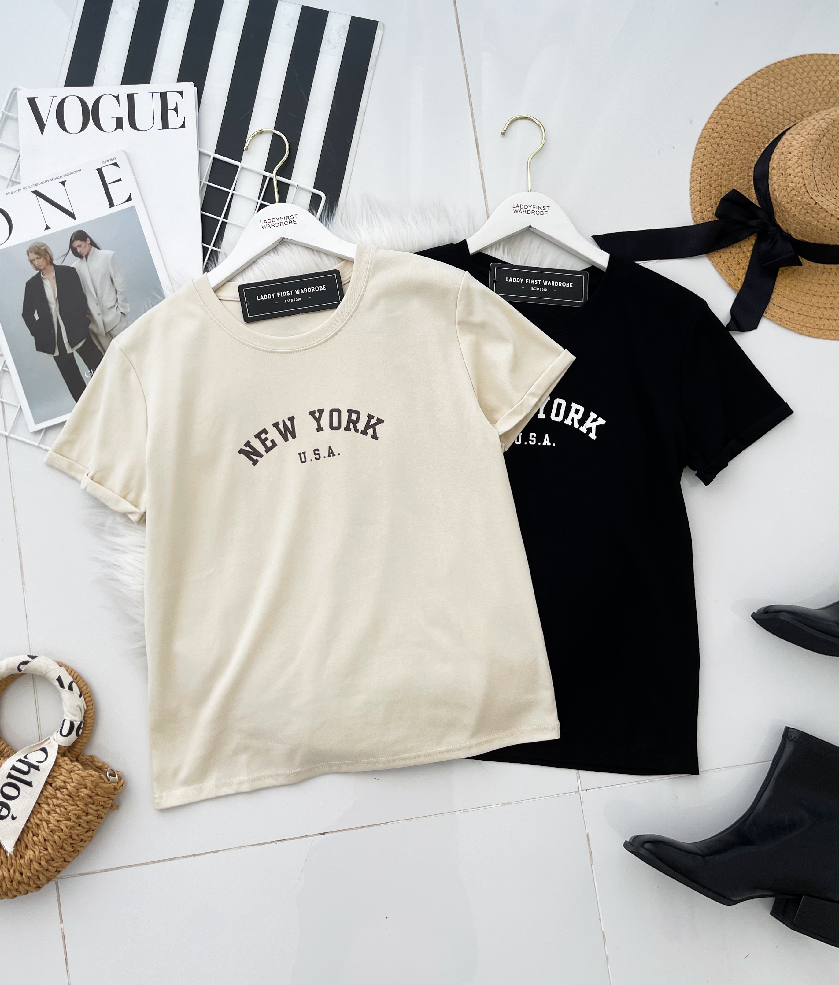 【T82306】SEPTEMBER TEE U领短袖纯棉弹力舒服好穿日常百搭上衣
