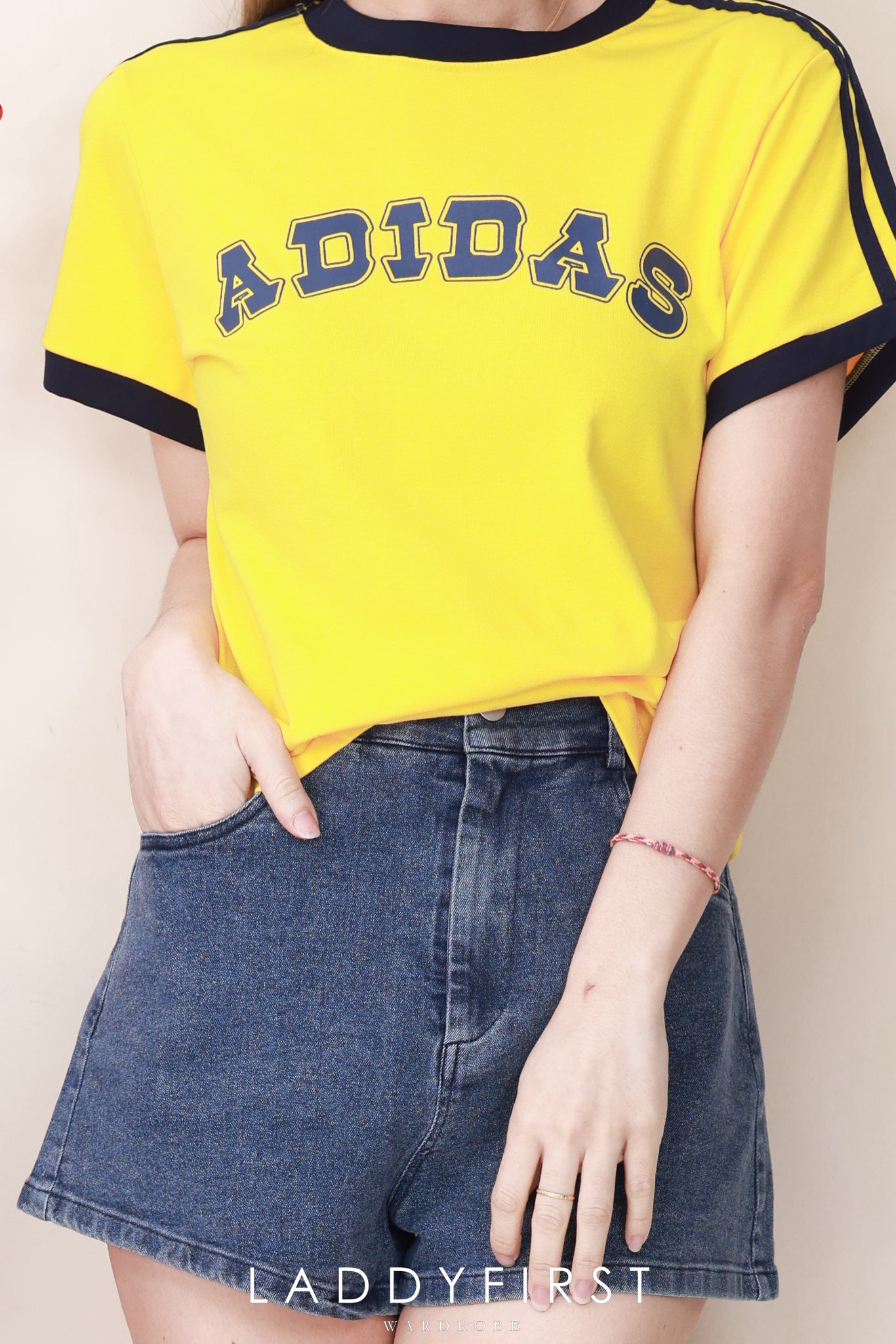 【T9466-1】⚡补货预订款⚡高品质A牌三条杠撞色系纯棉运动休闲上衣 ❤️