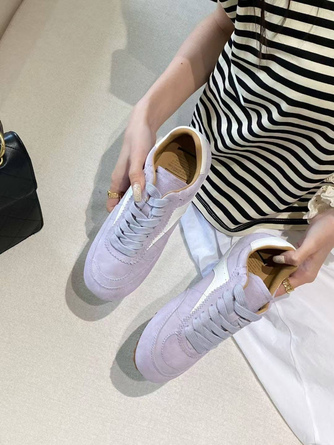 【R830-10】🔅精选预售款🔅 高质量韩系街头风软底复古真皮休闲阿甘鞋子 ❤️