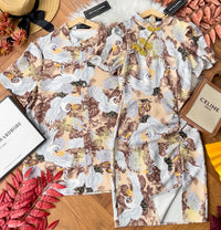 【D3313】独家爆款国潮仙鹤高端唐装旗袍连身裙子【B-R3-C2】