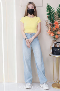 【T80792】【直播间搭配款】独家爆款高品质纯棉弹力圆领短袖简约日常百搭款上衣 #衣柜必入手百搭款 ❤❤【A-R3-C2】