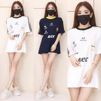 【O9546】高品质宽松休闲拼色OVERSIZE TEE ❤️【H】