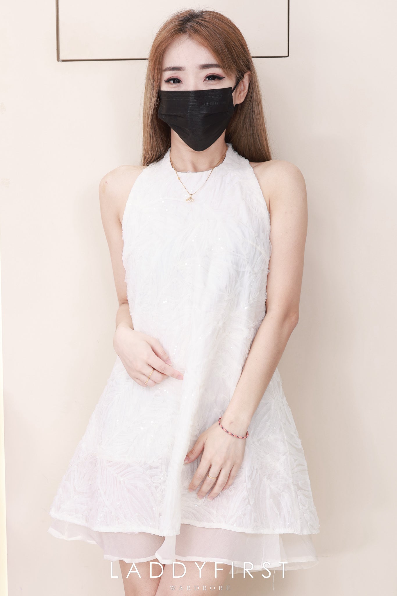 【D77167】高品质仙气温柔风亮片网纱雪纺宽松连身裙子 ❤❤