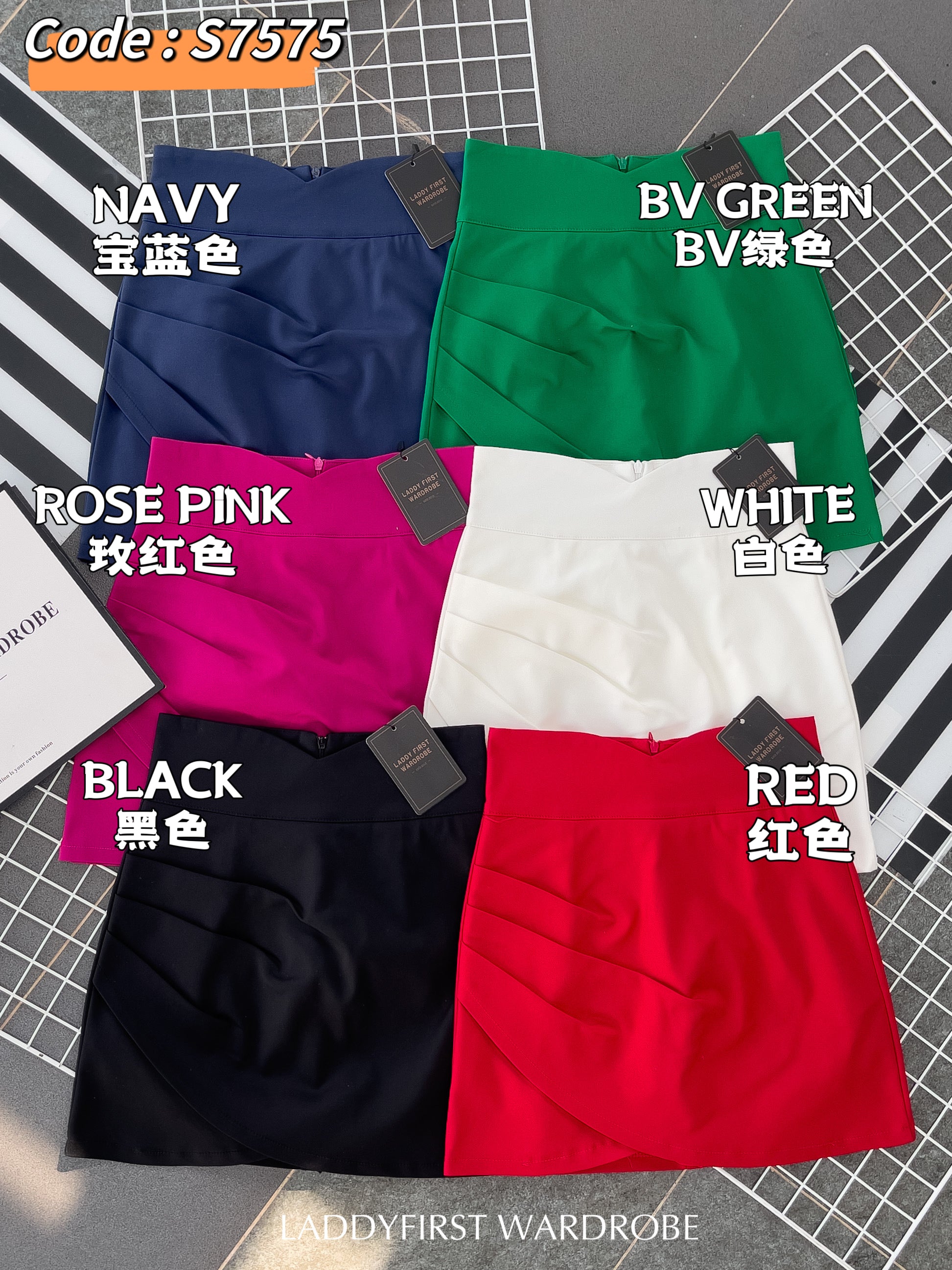 【S7575】独家爆款西装高腰显瘦休闲百搭裤裙，前裙后裙内有里布裤子【A-R2-C2】