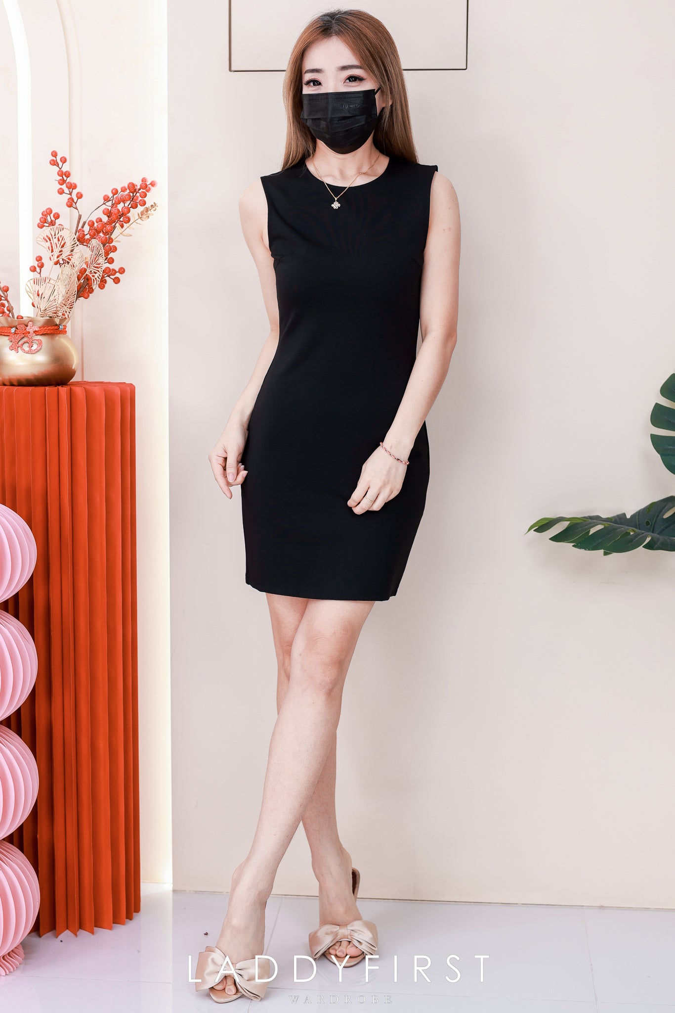 【D17154】高品质极简简约西装无袖连身裙子 ❤❤【A-R2-C4】