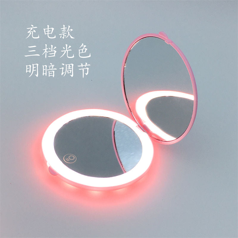 【P6012】高颜值网红INS风LED折叠小镜子 🪞🩵