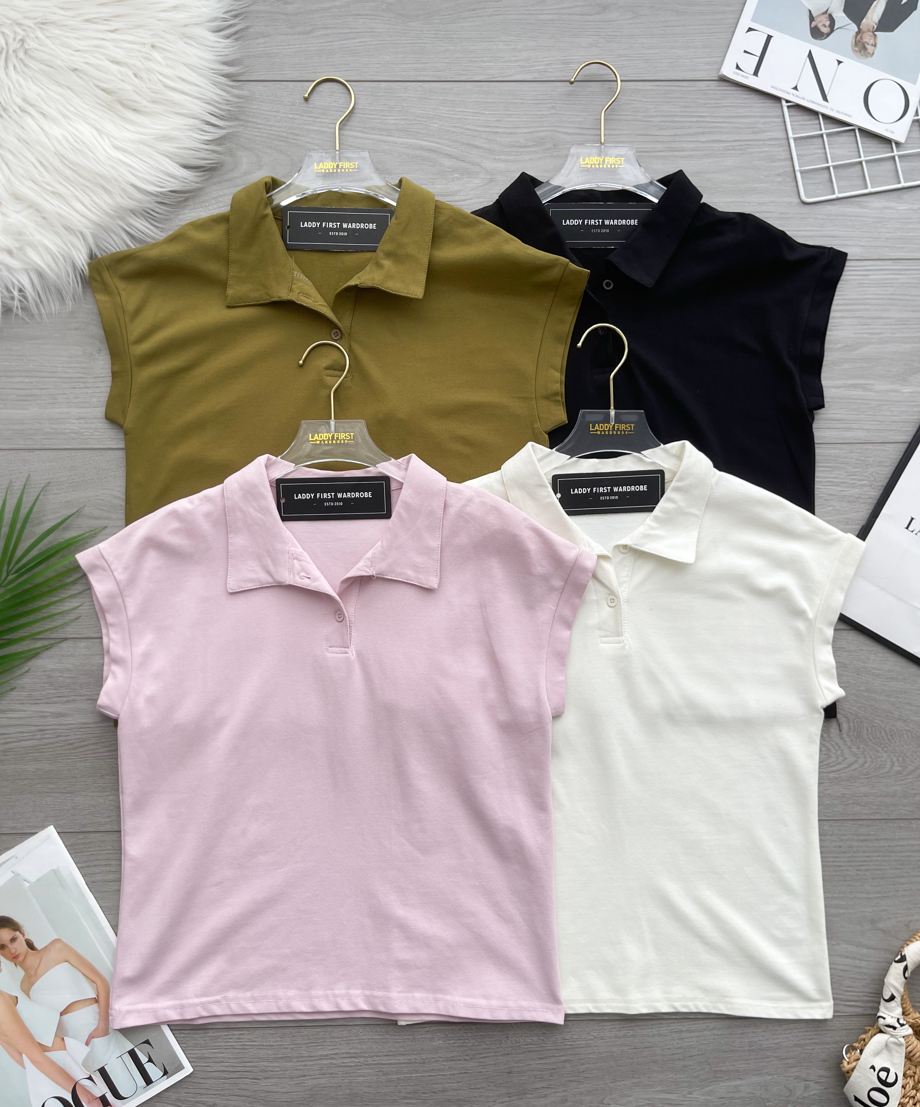 【T2628】高品质POLO翻领短袖宽松简约休闲百搭上衣 ❤❤