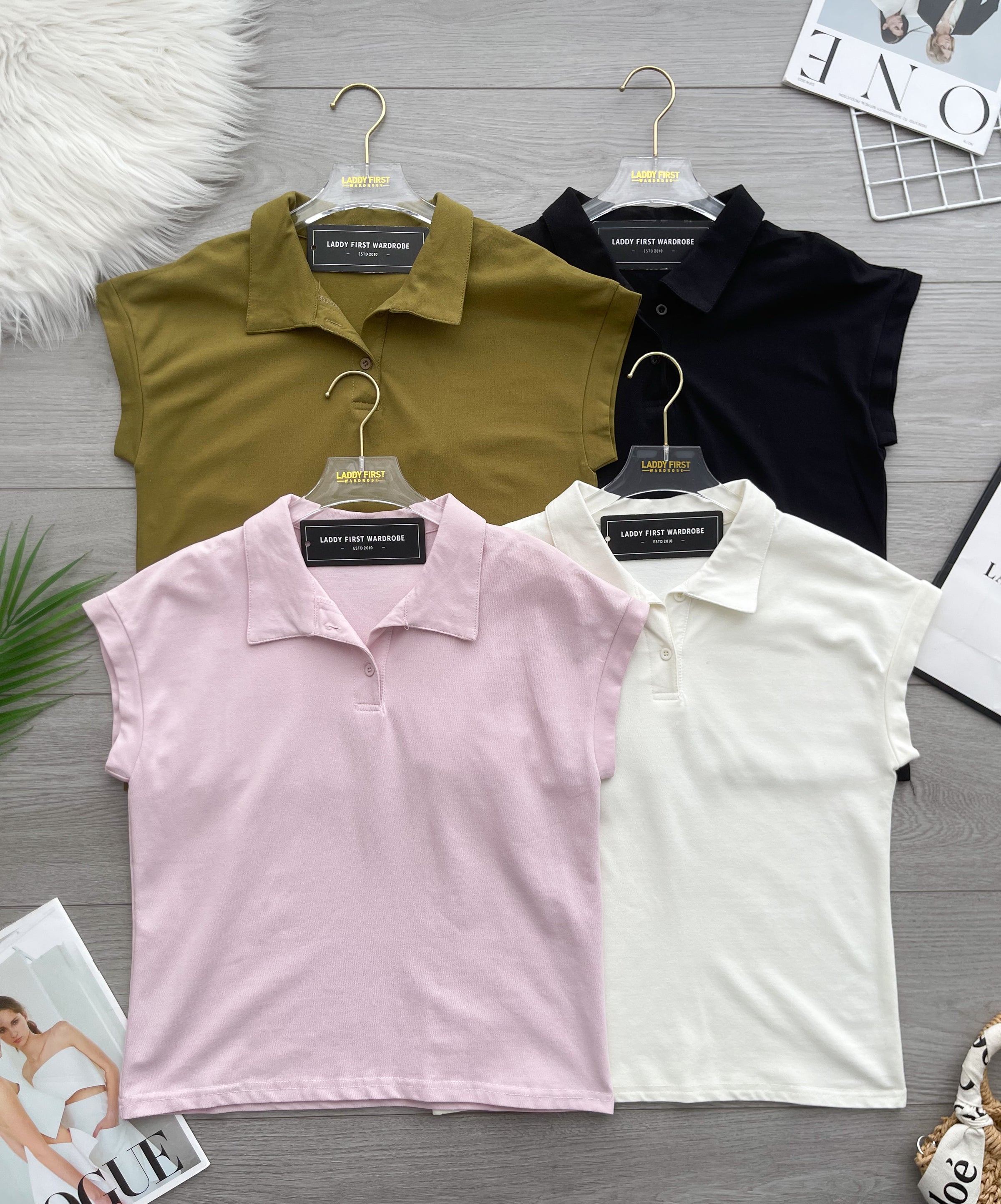 【T2628】高品质POLO翻领短袖宽松简约休闲百搭上衣 ❤❤【A-R1-C1】