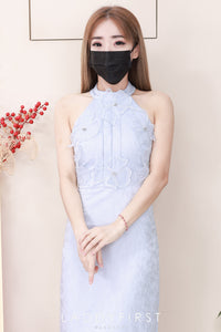 【D81706 / 37676】高品质高端气质立体花瓣提花连身裙子 ❤❤【A- R2-C3】