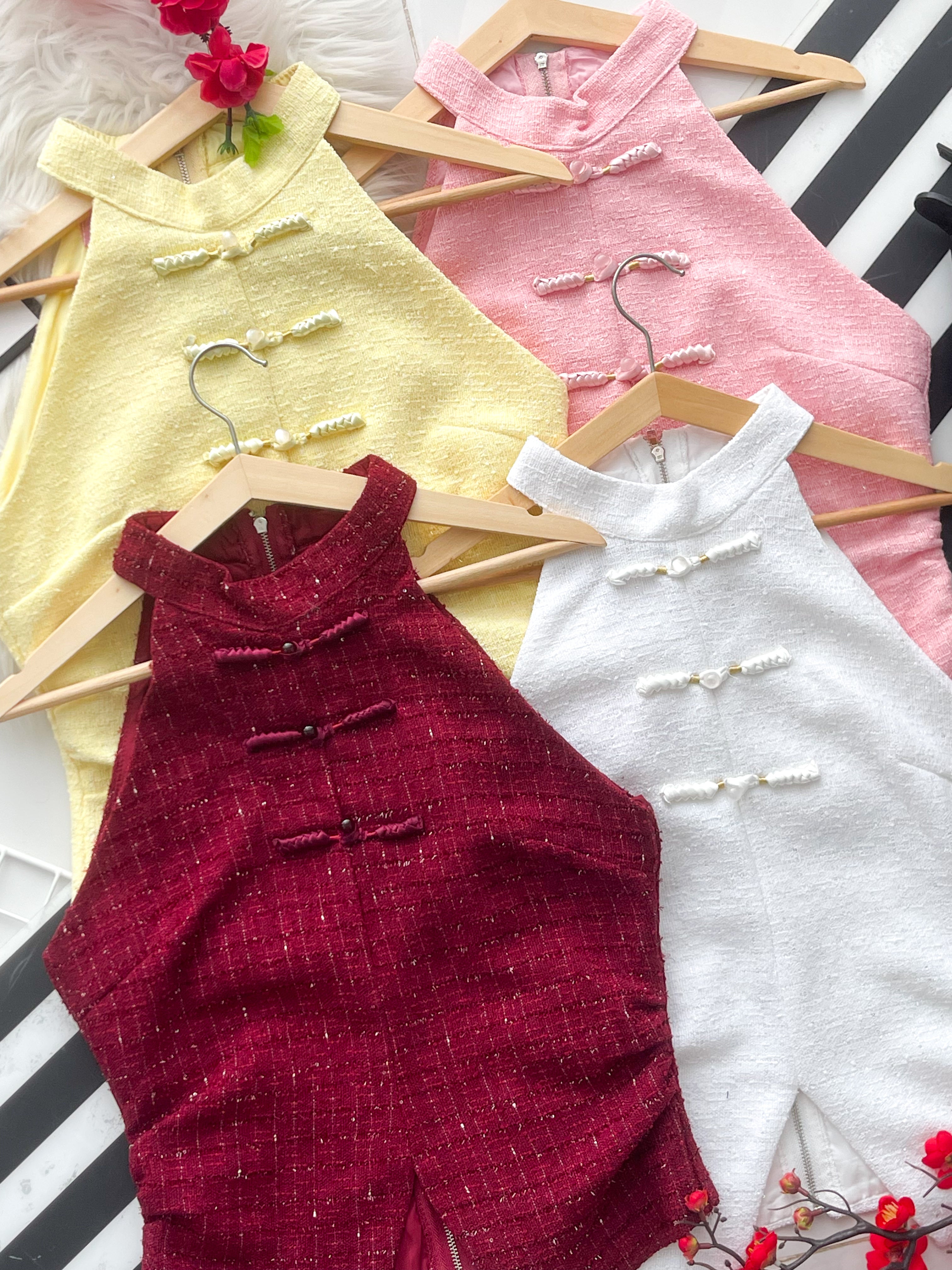 【T7007】高品质新中式blingbling细小闪亮小香风上衣 ❤❤