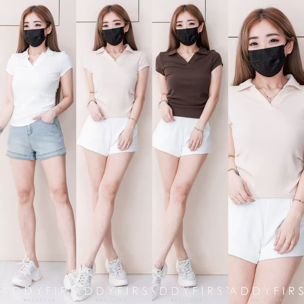 【T82414】高品质清凉舒服螺纹弹力百搭上衣 ❤❤