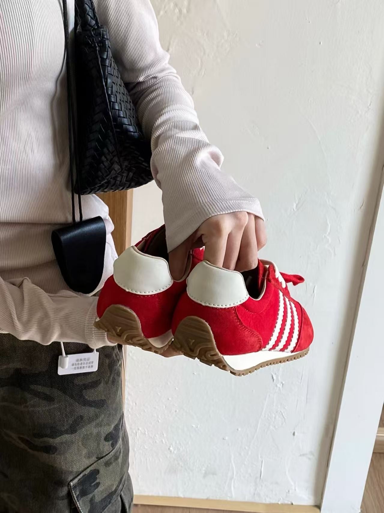 【RX1213-3】🔅精选预售款🔅 高质量韩系芒果头内增三条杠德训鞋子 ❤️