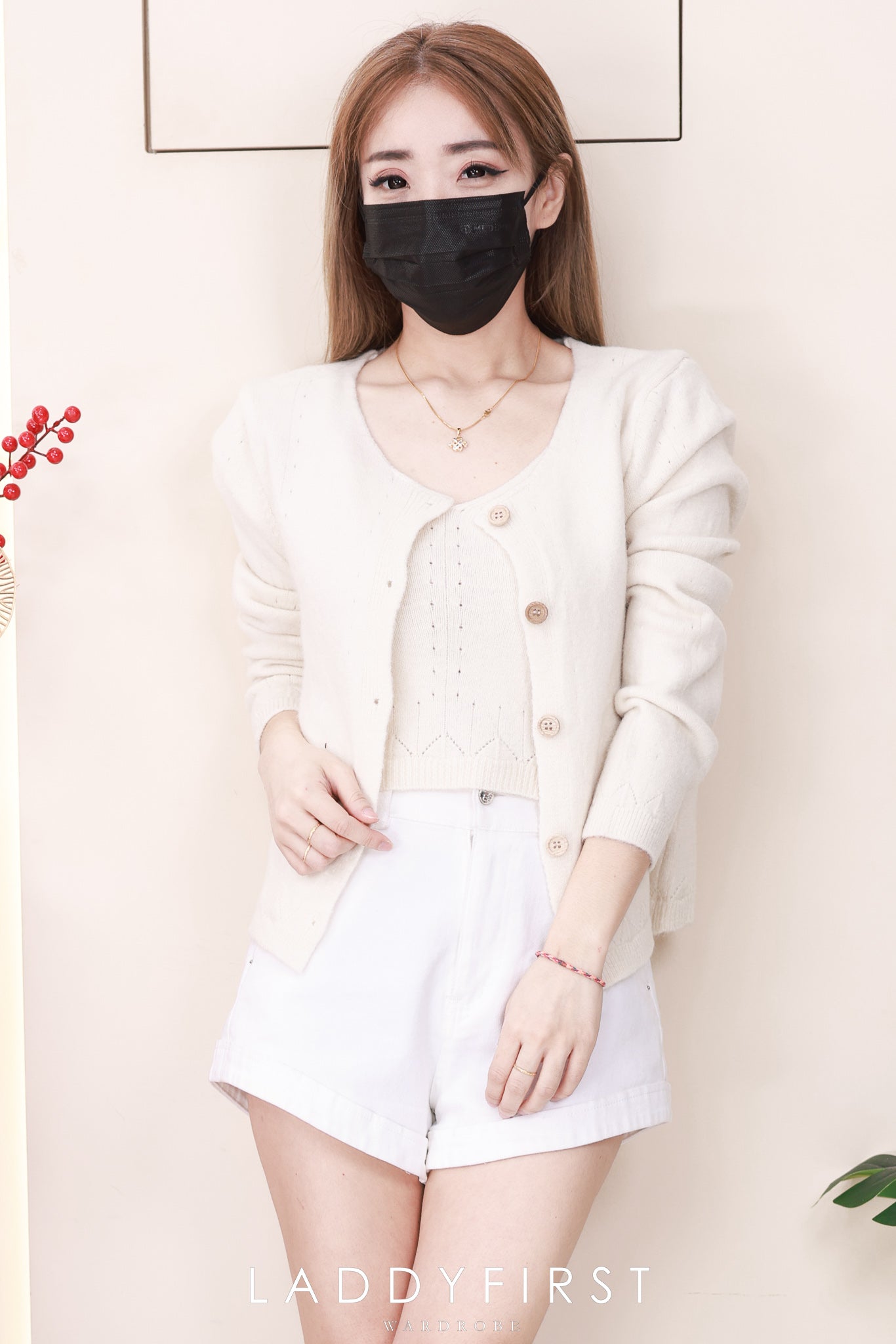 【T2668】高品质韩式宽松版简约穿搭毛绒针织长袖外套➕内搭上衣❤❤