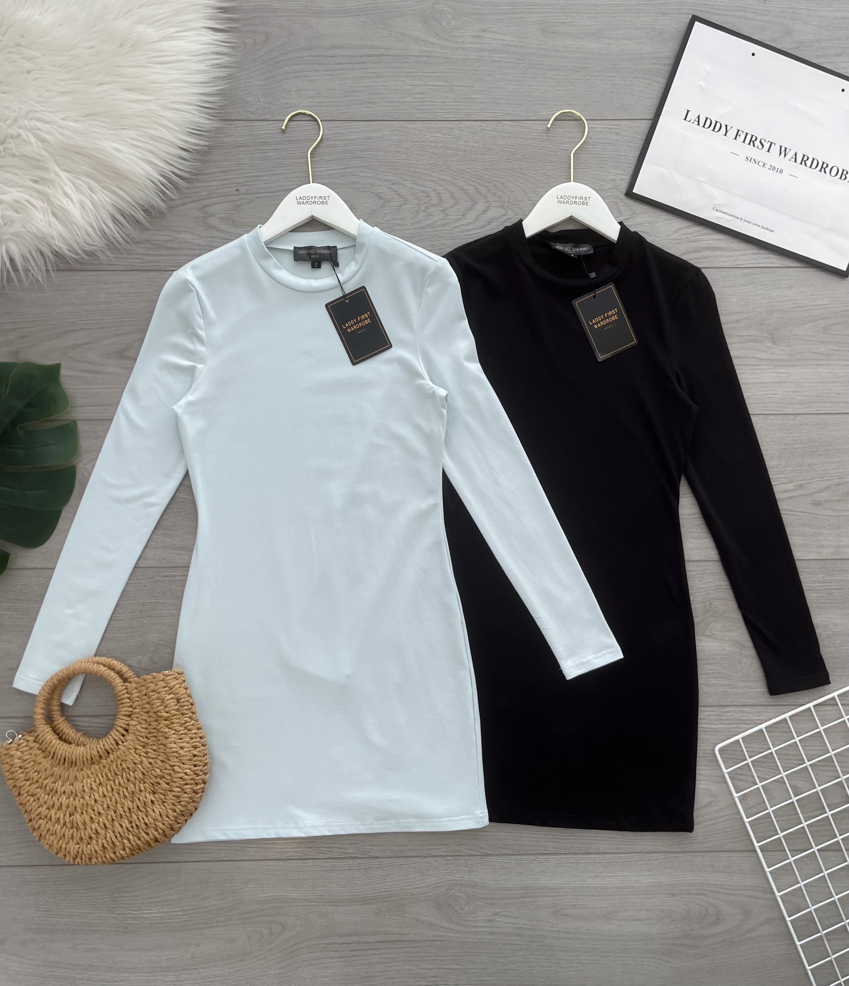 【D3541】独家爆款高品质强推修腰显瘦纯棉弹力慵懒时尚百搭长袖连身裙子 ❤️❤️